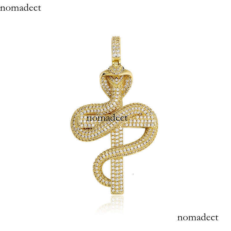 Unique Animal Pendant Simple Metal Texture Cobra Cross Necklace Jewelry