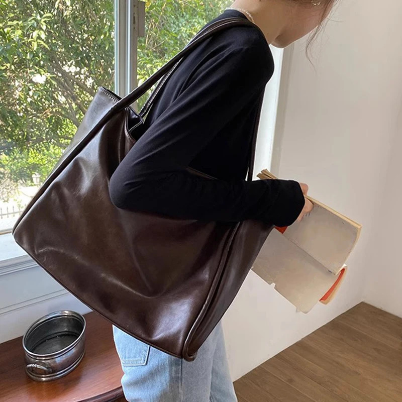 Large Capacity Tote Bag Ladies Shoulder Bags for Work Commuting Carrying Bag Student Handbag Female Outfit Book Pack 250809