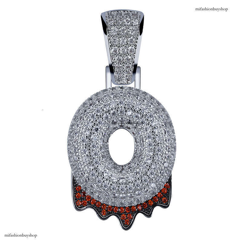 Hip Hop Personality Lava Rock English Letter Pendant DIY Splicing Micro Pave Moissanite chain Men's Trendy Necklace