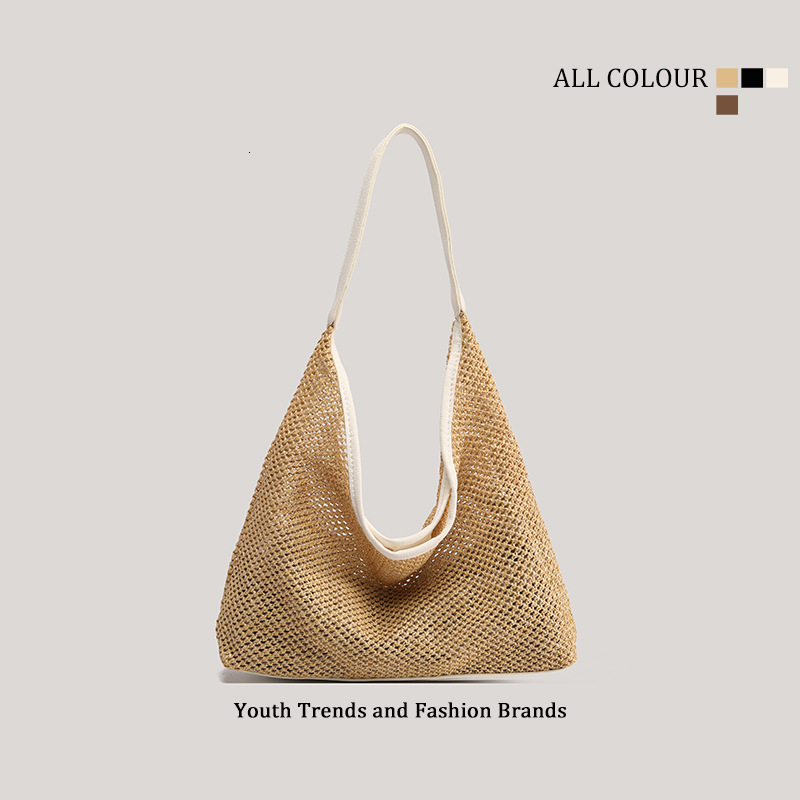 Niche Straw 2025 Summer New Woven Shoulder Tote Basket Bag ddmymoon