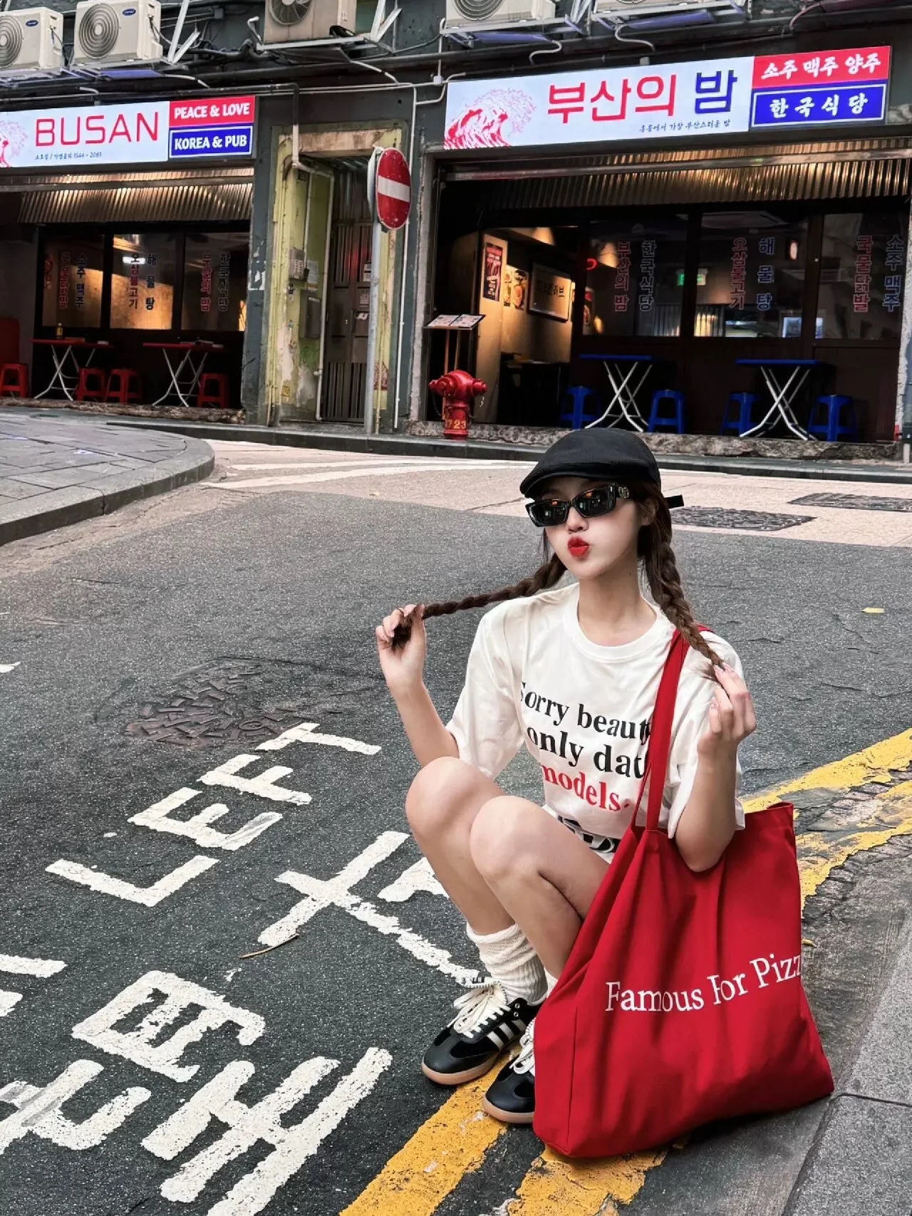 Lazy Style Red Letter Canvas Bag Large Capacity Tote Bag Casual Versatile Lightweight Shopping Bag 250809