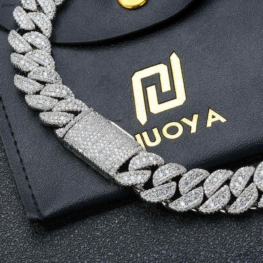 Hip Hop 14mm Flip Cover Full Dia Zircon Cuban Chain Men's Bracelet Jewelry