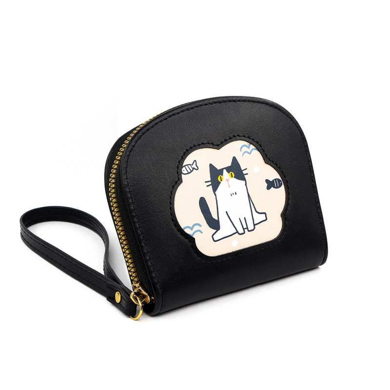 Women's Short Luxury Bag Daily Fresh Little Cat Shell-shaped Zipper Handheld Coin Purse