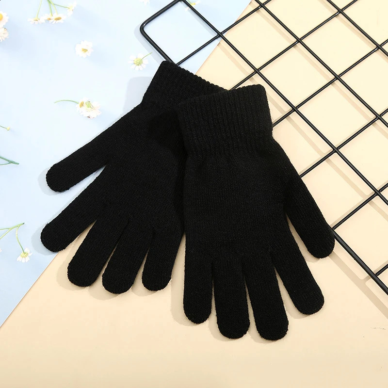 Autumn And Winter Women Pure Color Knitting Gloves Fashion Simple Youth Students Outdoor Cycling Warm Mittens Wholesale 250807