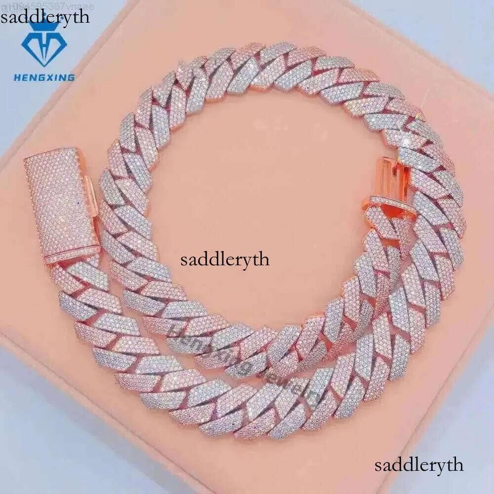 Hip Hop Fashion Jewelry 18mm Gold Plated Ice Out Miami Cuban Link Chain Necklace for Men and Women ca 10