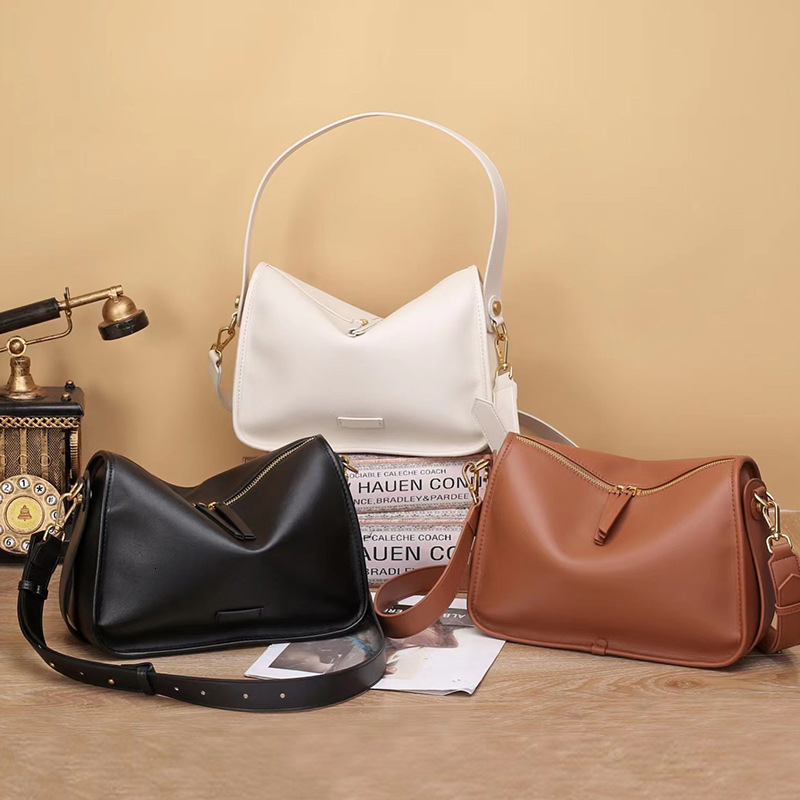 2025 New Luxury Handbag High Quality Niche Leather Large Capacity Women's Crossbody Bag Free Shipping Designer Luxury Single Shoulder Underarm Wo