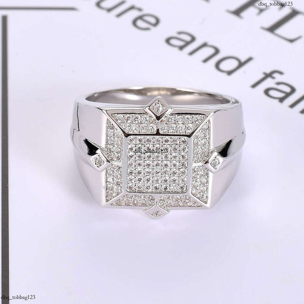 Hip Hop Men's AAA High-end Zircon Personality Creative Bling Ring for Men