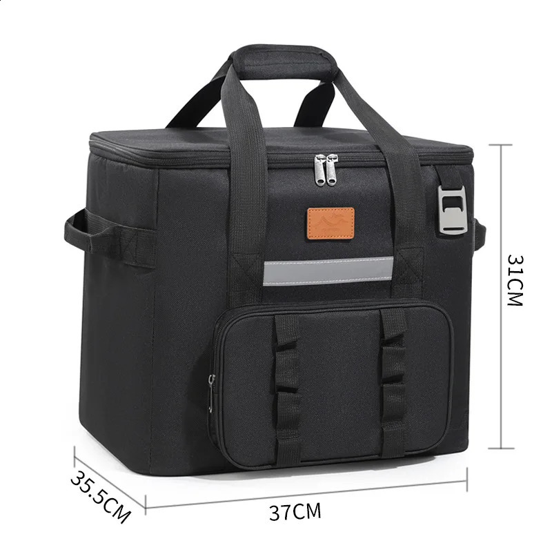 40L Thermal Food Bag for Women Large Insulated Cooler Tote with Zipper Portable Leakproof Picnic Bag for Camping Beach 250804