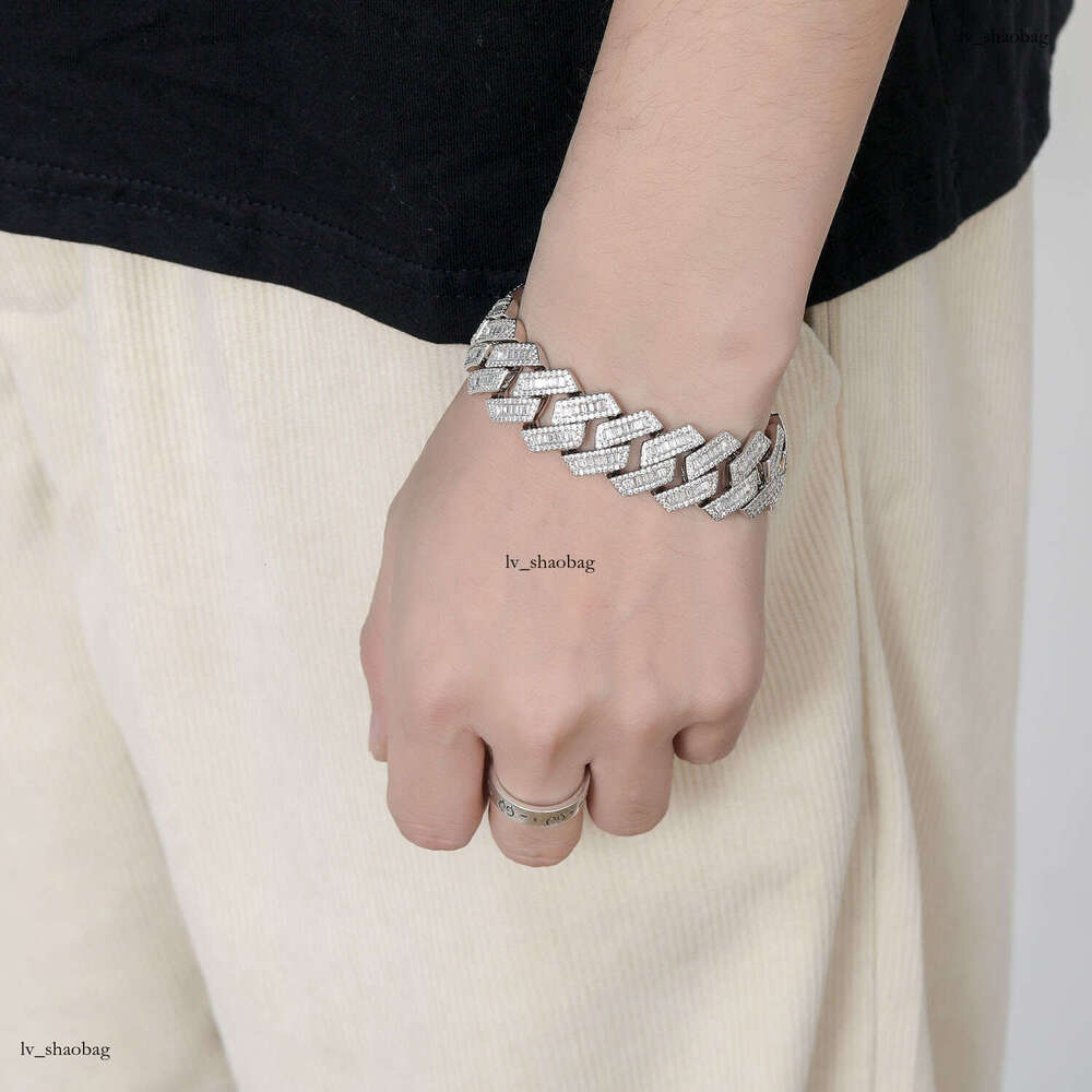 Hip Hop 20mm Wide Dia Cuban Chain Bold Square Round Moissanite chain Personality Exaggerated Men's Necklace