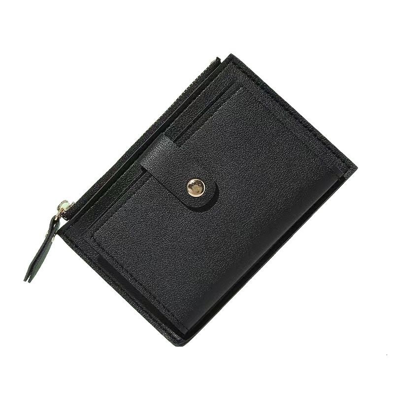 2025 Short Wallet For Women New Multi-card Slot Zipper Button Card Luxury Bag Holder Simple Ladies Card Case Student Coin Purse