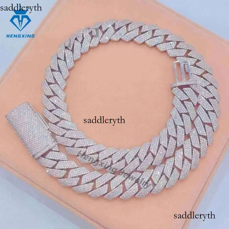 Hip Hop Fashion Jewelry 18mm Gold Plated Ice Out Miami Cuban Link Chain Necklace for Men and Women ca 10