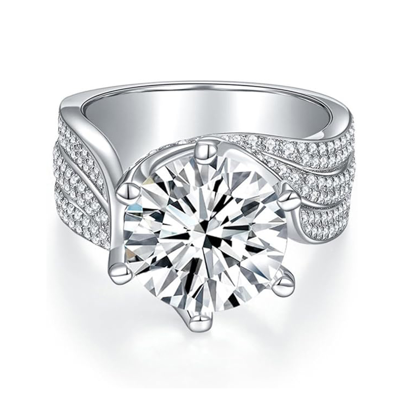 MT GRA 5ct Moissanite Ring for Women Men Pass Tester Drill Pen Diamond S925 Sterling Silver Promise Weddingl Rings for Her Fine Jewelry For Luxury Bri