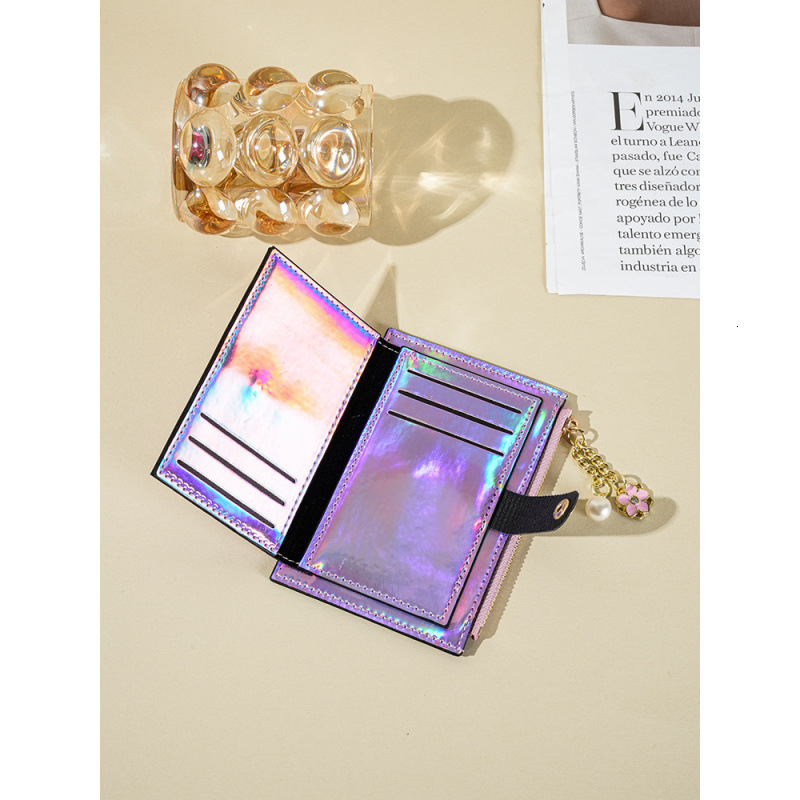 2025 New Women's Ultra-thin Card Holder Patent Leather Glossy Card Holder Korean Version Multi-functional Card Holder Luxury Bag Coin Purse Multi