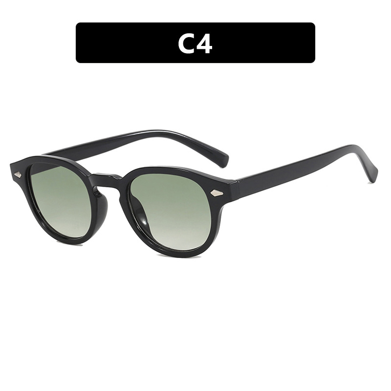 2025 New Arrival Trendy Small Frame Oval Sunglasses with Rivet Arrow Accents Driving Ready Unisex Fashion Shades
