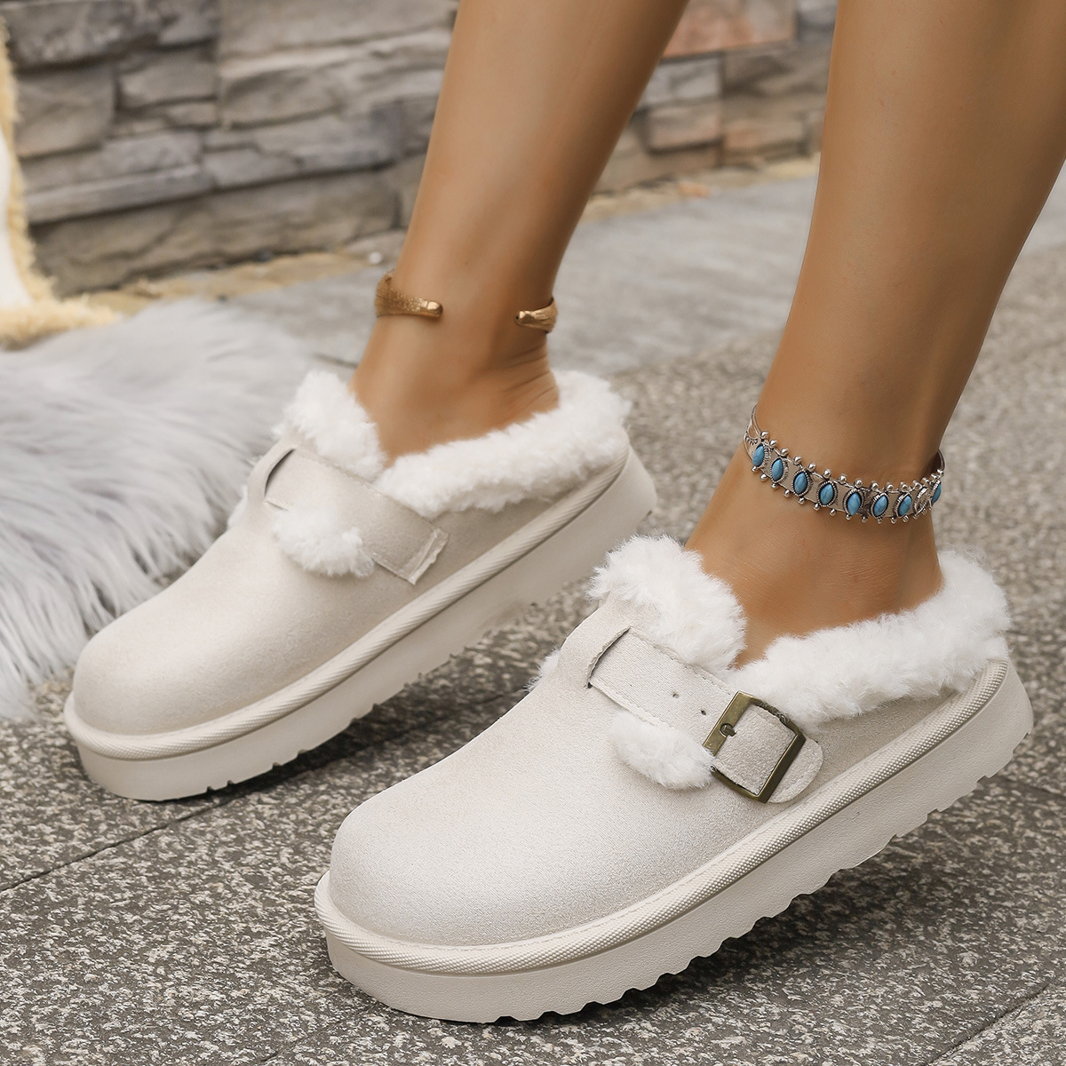 hot Free delivery designer woman boots Solid colored cotton boots with plush comfortable and simple midsole snow boots