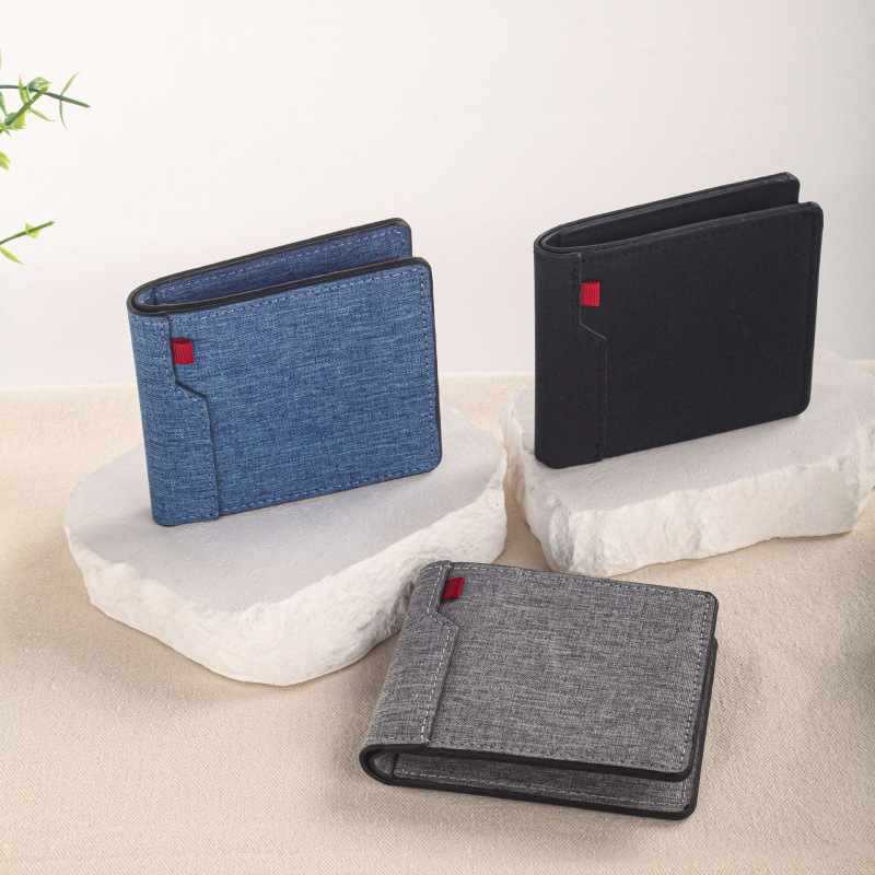 New Canvas Bag Luxury Bag Men's Wallet PU Bag Money Clip Casual Business Card Holder Ultra-light Waterproof Coin Purse Ticket Clip