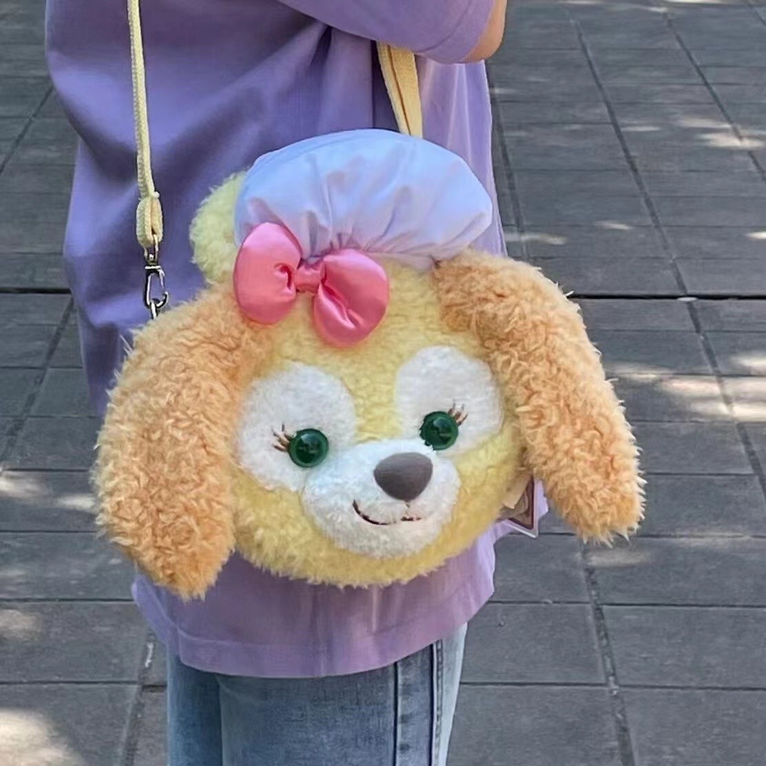 COCOAN Medium Crossbody Yellow Chef Dog Handbag Shirley Rose LinaBell Plush Bag ddmymoon