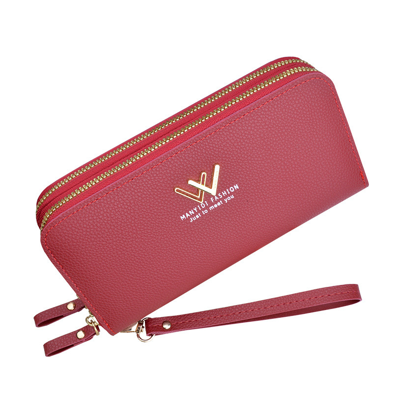 New Designer Bag Women's Wallet Long Wallet Double Zipper Clutch Fashion Simple Large Capacity Luxury Bag Double Layer Wallet Phone Bag