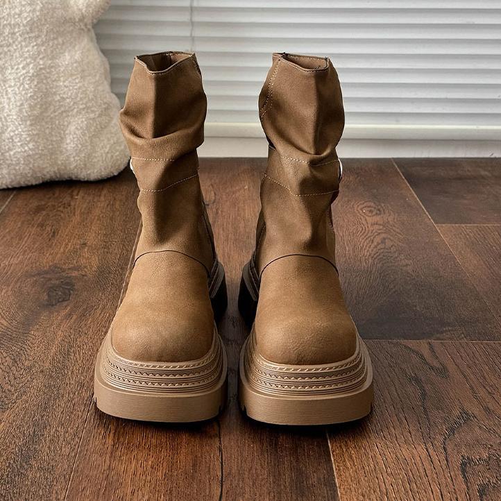 hot Free delivery designer woman cotton boots Fashionable and minimalist Martin boot design with a mid length boot that appears slim and tall