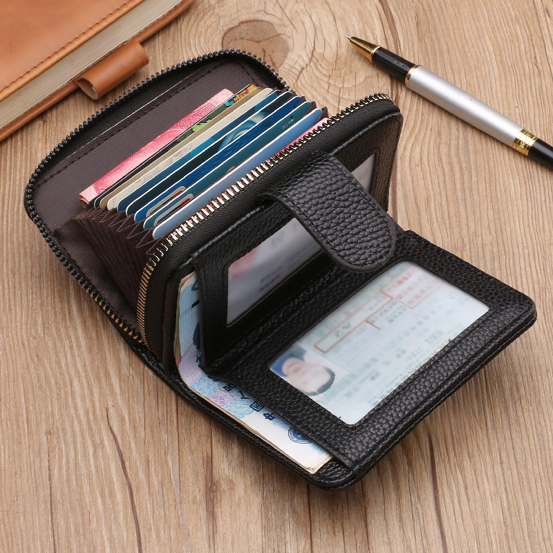 High-end Men's Wallet Driving License Integrated Bag Multifunctional Luxury Bag Card Holder Women's Leather Case Driving License Holder