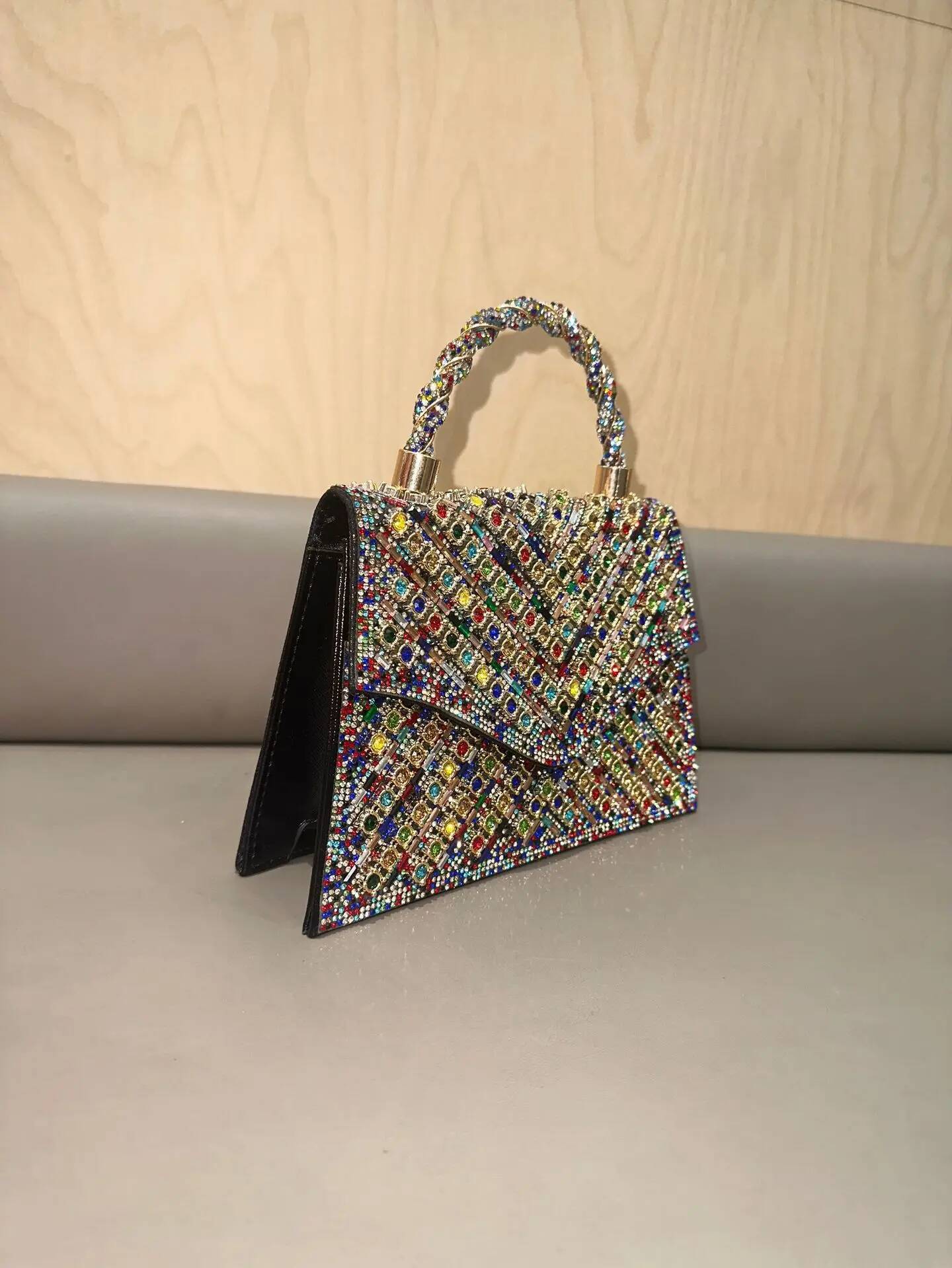JIOMAY Purses 2024 Elegant Fashion Evening Bag Glamorous Rhinestone Party Bags Portable Handbags for Women