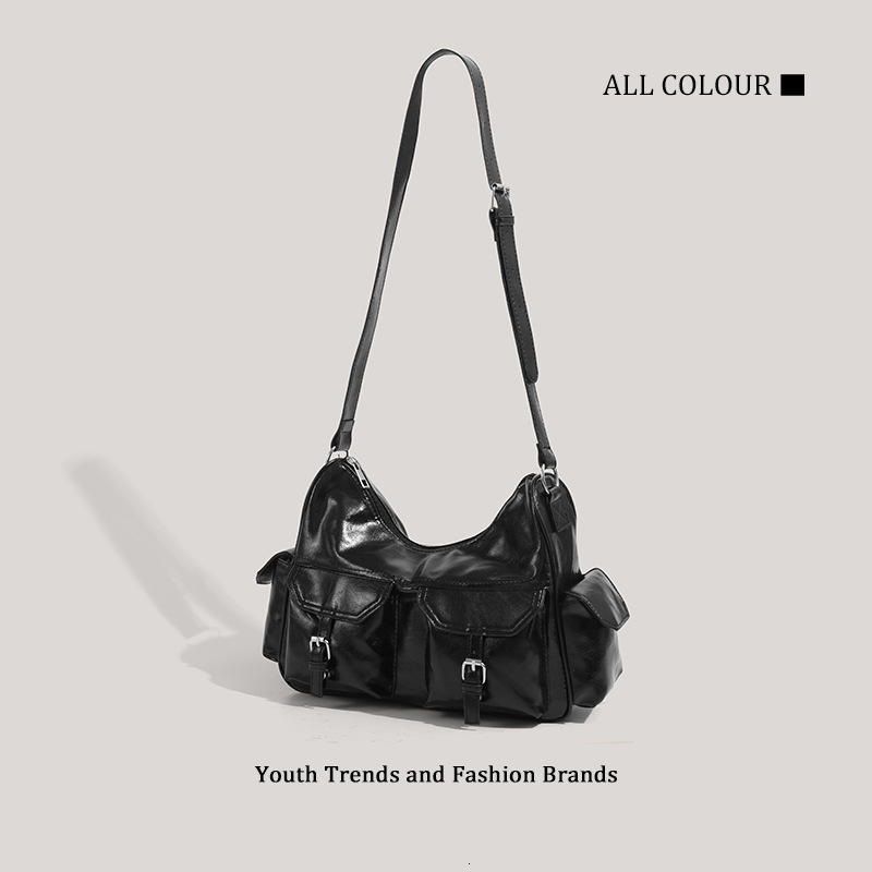 2025 Personality Trendy Versatile Fashionable Multi-Pocket Tote Shoulder Commuting Large Capacity New Bag ddmymoon