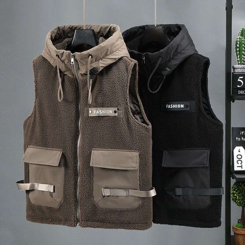 Clothing Fashion Plus Veet Men's New Autumn And Winter Cotton Waistcoat Thick Warm Vest Jacket