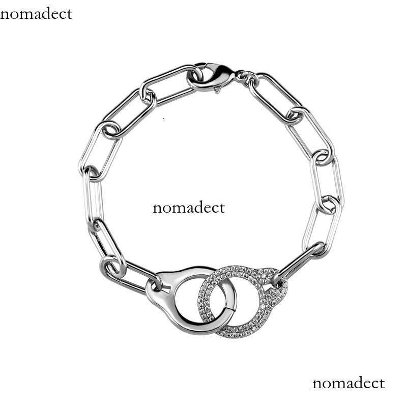 Hip Hop Unisex Punk Independent Packaging Micro Inlaid Geometric Bracelet Gold Jewelry New Style Accessories