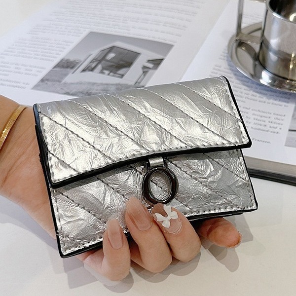 Cross-border Exclusive Women's Luxury Bag Short Card Holder Classic Multi-card Slot Semi-structured Designer Bag High-end Trendy Clutch Factory D