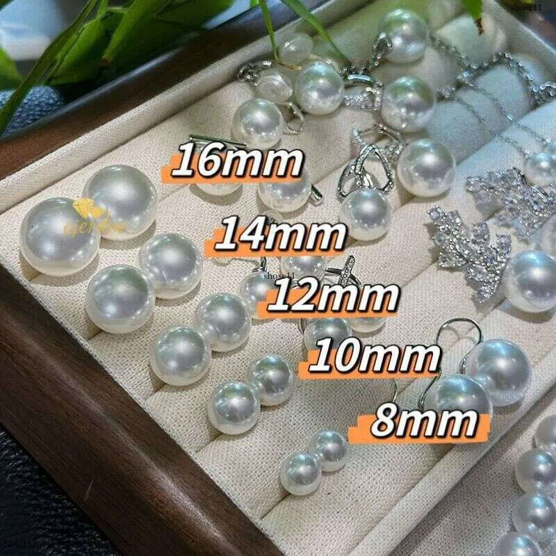 designer 999 Sterling sier pearl Stud earrings for women,Australian South Sea Studs,Tahitian big pearls earings,Fine jewelry Mommy gifts