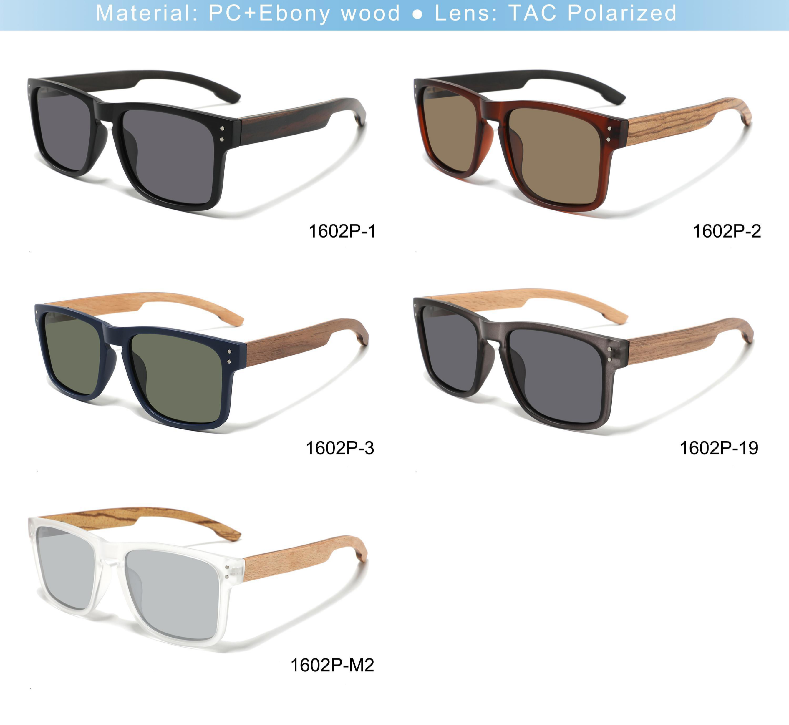 Minimalist horn-rimmed sunglasses luxury polycarbonate frames ladies gentlemen polarized lenses adjustable nose pads business commute pj2