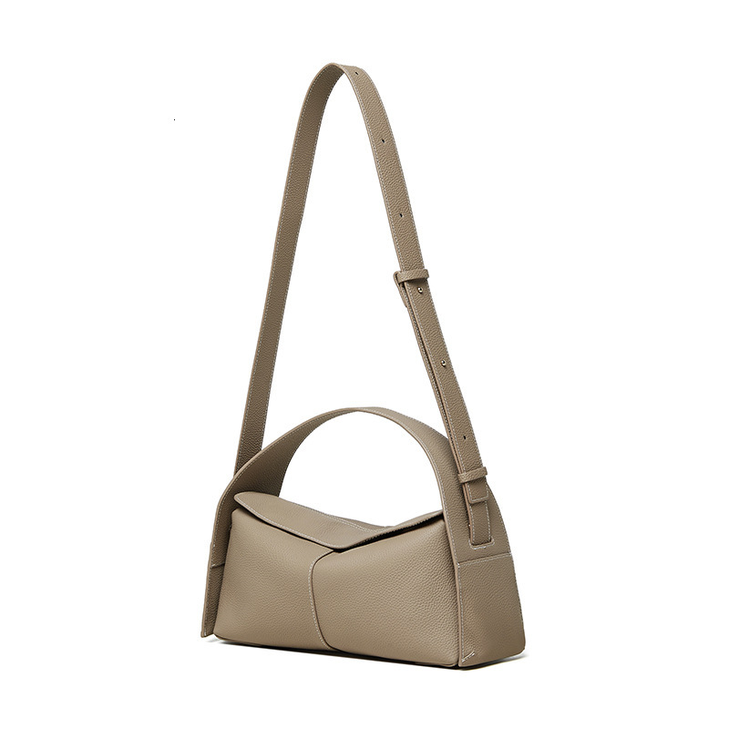 Spring Summer New Top Layer Cowhide Detachable Handbag Ear Hanging Series Eaves Single Shoulder Crossbody Genuine Leather Women's Bag