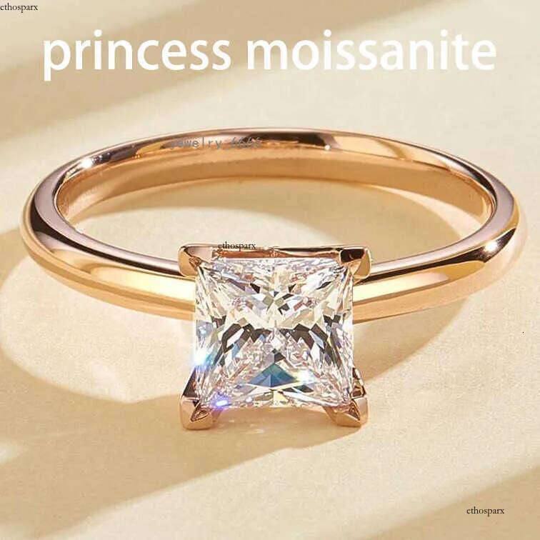 Professional Factory Rings Vvs Moissanite For Women 10K 14K Solid Gold Lab Grown Dia Engagement Ring