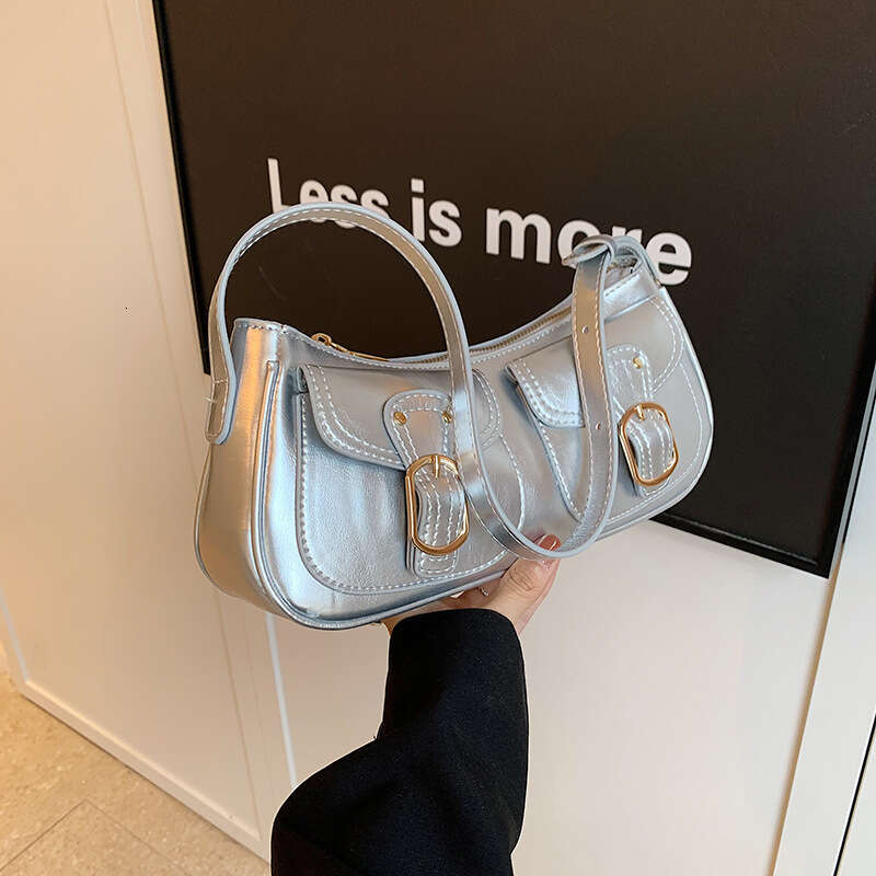 2025 New Simple Fashion High-end Feel Women's Shoulder Underarm Baguette Bag