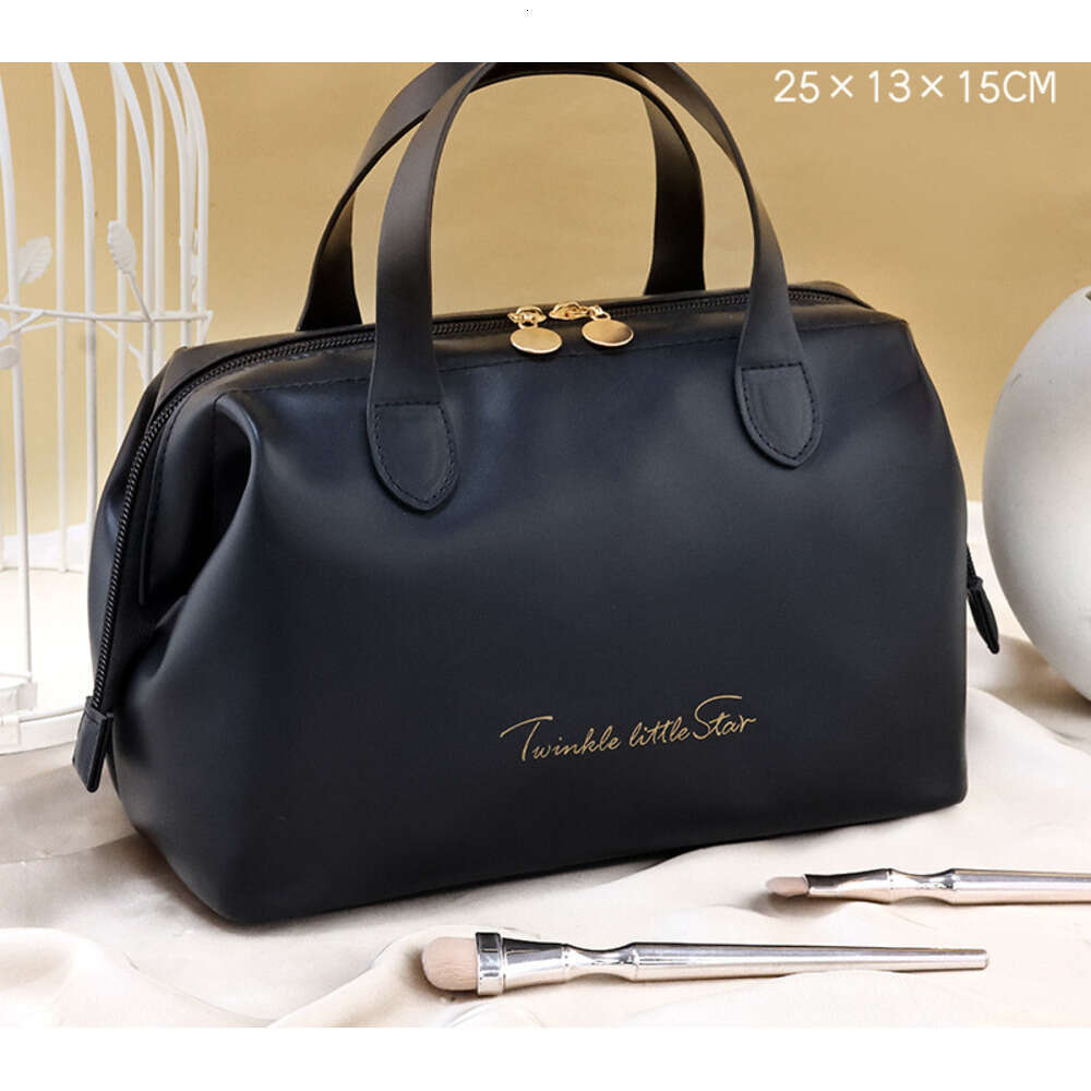 New French Style Handbag High Appearance Large Capacity High-end Makeup Portable PU Cosmetic Storage Bag