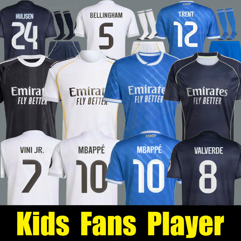 25 26 MBAPPE BELLINGHAM Rea and MadridS Soccer Jerseys 2024 2025 VINI JR RODRGO MODRIC VALVERDE ENDRICCK Football Shirt men kids kit CAMAVINGA ARDA GULER