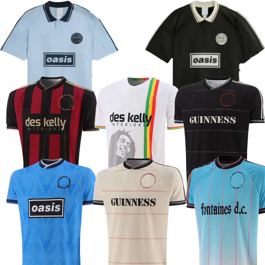 Bohemians Oasiss live 2025 2026 Soccer Jerseys 135th Anniversary Football Shirts 25 26 Fontaines Dc Home Away Third GK BLACK GUINNESS PISZCZEK McDONNELL AKINTUNDE
