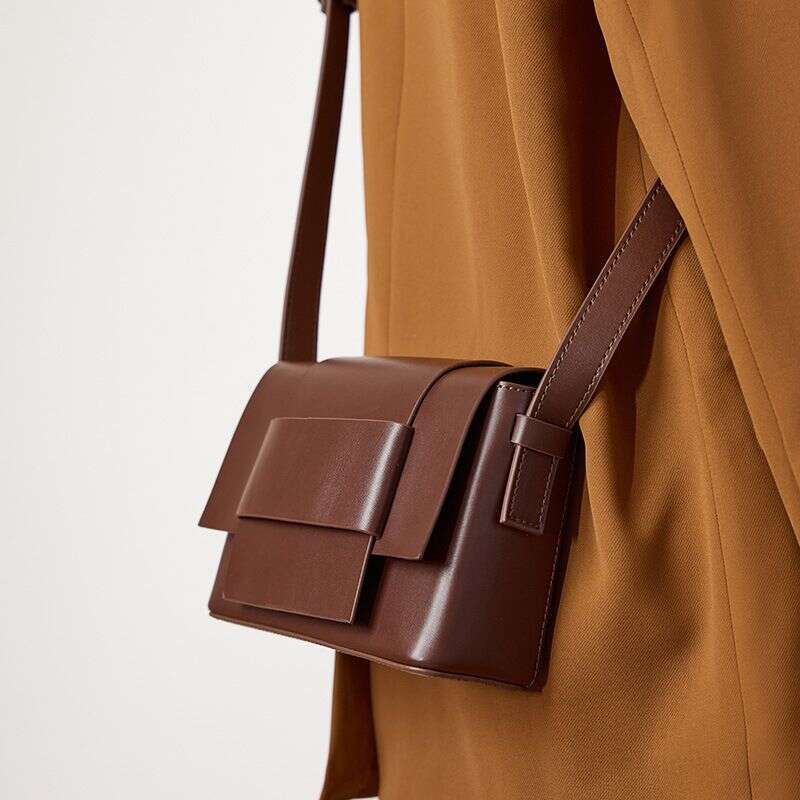 Crossbody Leather Weaving Small Square Single Shoulder Cowhide Women's Bag