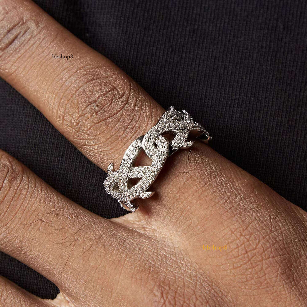 Fashion Design Mossanite Fine Jewelry Sterling Sier Hip Hop for Men Women VVS Moissanite Dia Cuban Ring