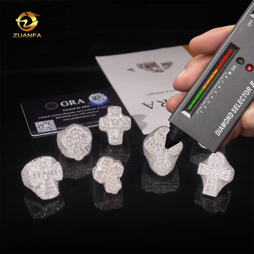 Hip Hop Style Hot Sale Vvs Moissanite Men Diamond Rings 925 Silver Ice Out Ring Cross Moissanite Hip Hop Ring Collection