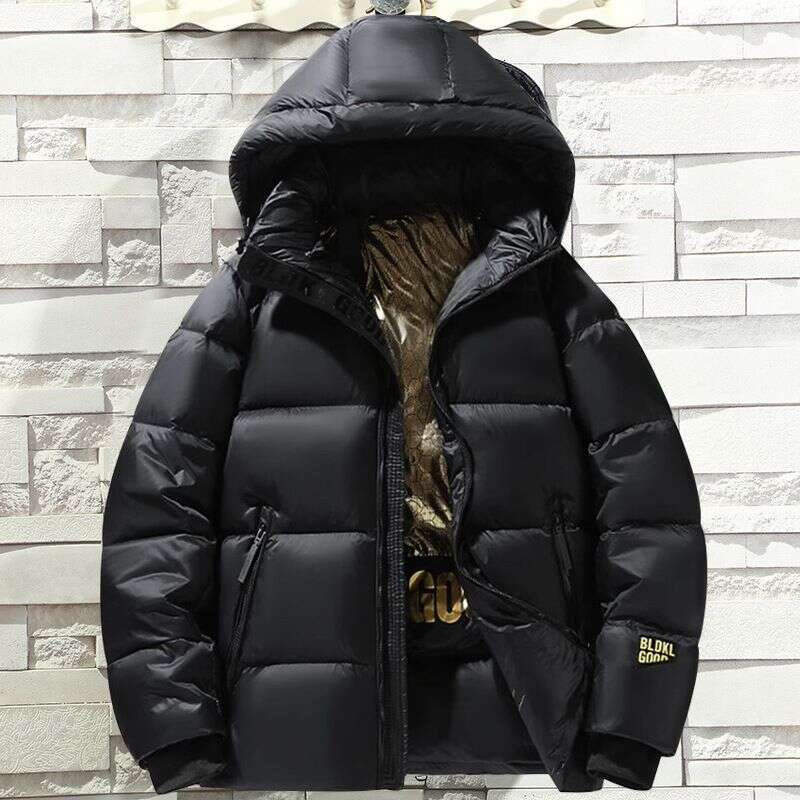 Men's Clothing New Men In Winter Black And Gold Coat Thickened Couple Cotton Padded Jacket For Boys
