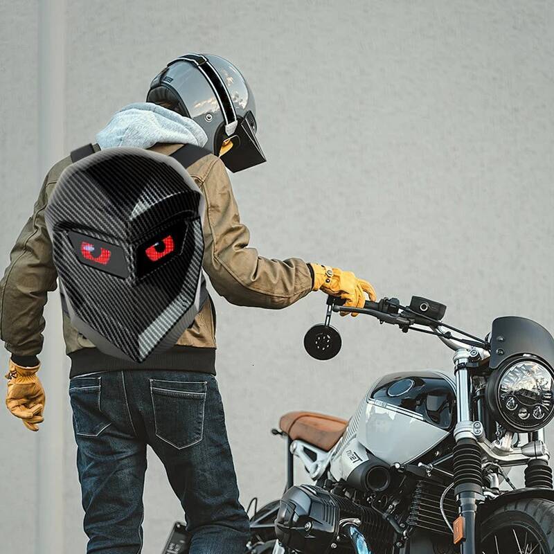 For Man Hard Shell LED Motorcycle Cycling Helmet Backpack for woman Business Travel Waterproof Laptop Backpacks high-quality