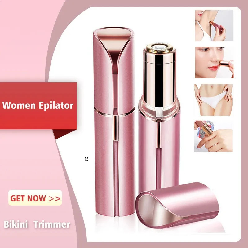 Portable Lipstick Shaped Women Electric Epilator Eyebrow Trimmer Painless Effective Hair Removal Shaver Small Epilator 250805