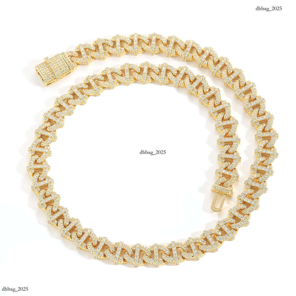 Hip Hop New 10mm Wide Cuban Personality Trendy Geometric Shape Men's Necklace Clavicle Chain