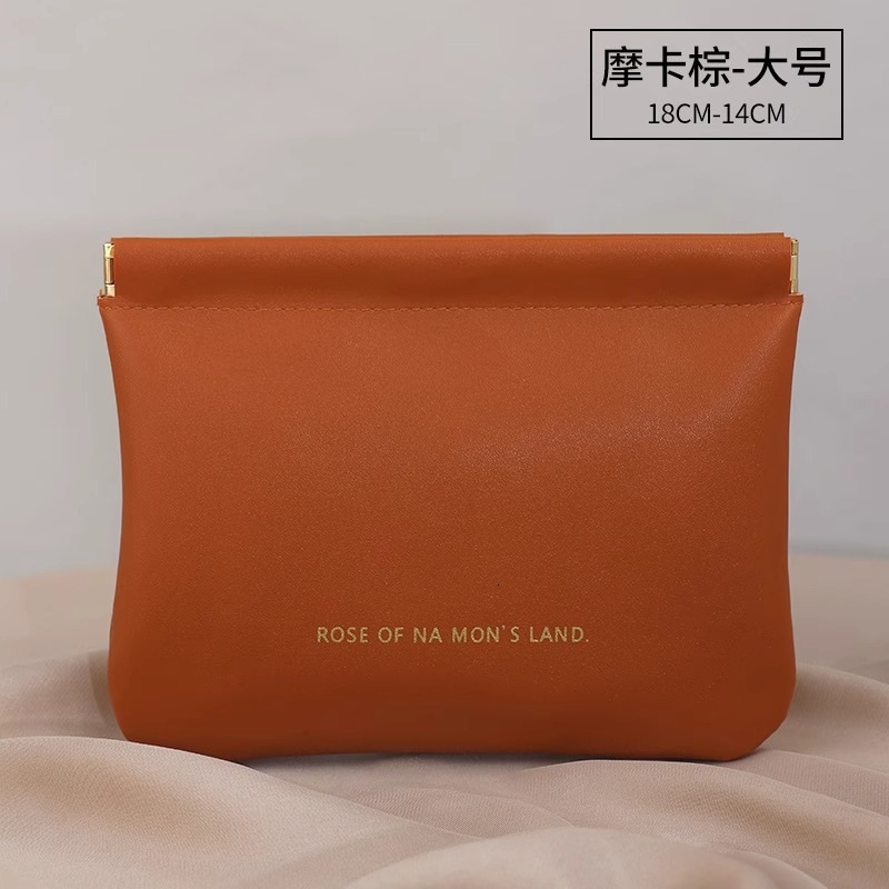 Automatic Luxury Bag Closure Portable Lipstick Makeup Bag Mini Wired Earphone Carry Bag Digital Bag Data Cable Storage Bag