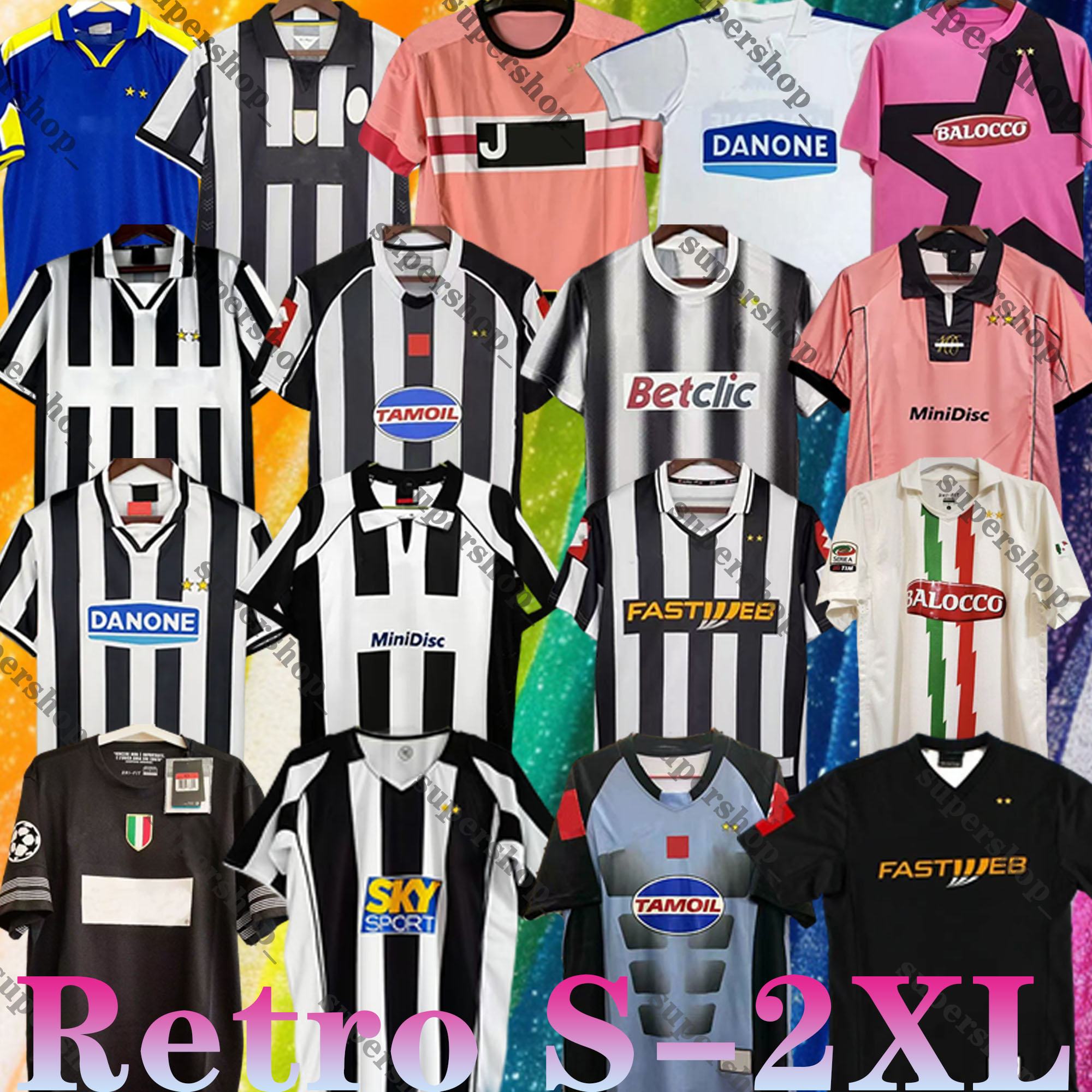 Retro Juve Soccer Jerseys 92 93 94 95 96 97 98 99 00 01 DEL PIERO ZIDANE 02 03 04 05 10 11 12 14 15 16 19 20 home away third football shirts Classic Vintage PIRLO BAGGIO NEDVED