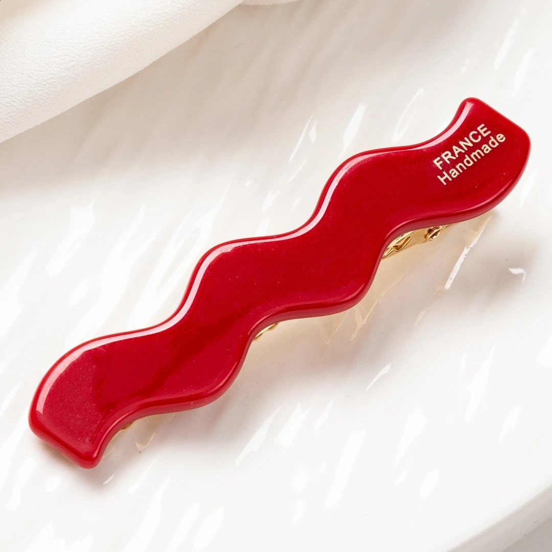 Prettyou Hairpins 6.5cm Hair Clips Wave Shaped Summer Side Clips Acetate Alligators for Girls Hair Accessories 250807