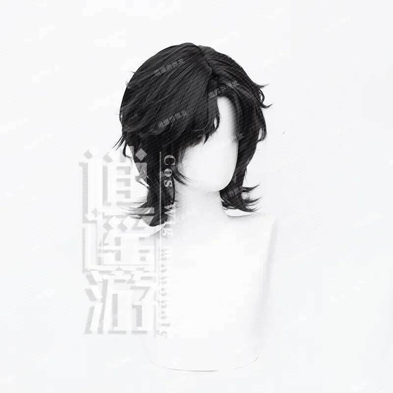 Realistic Human Top Piece Wolf Tail Middle Part Cosplay Wig for Anime And Reality Show Mechanism Hair Extensions