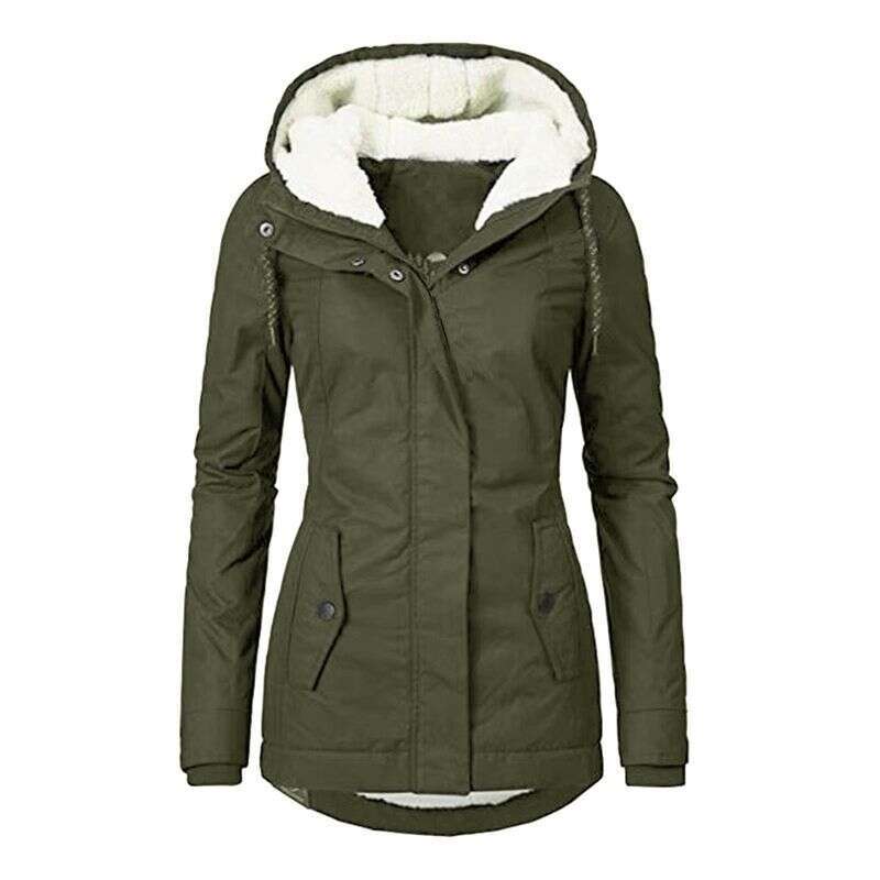 Women's clothing popular lamb plus veet cotton coat for women casual hooded jacket