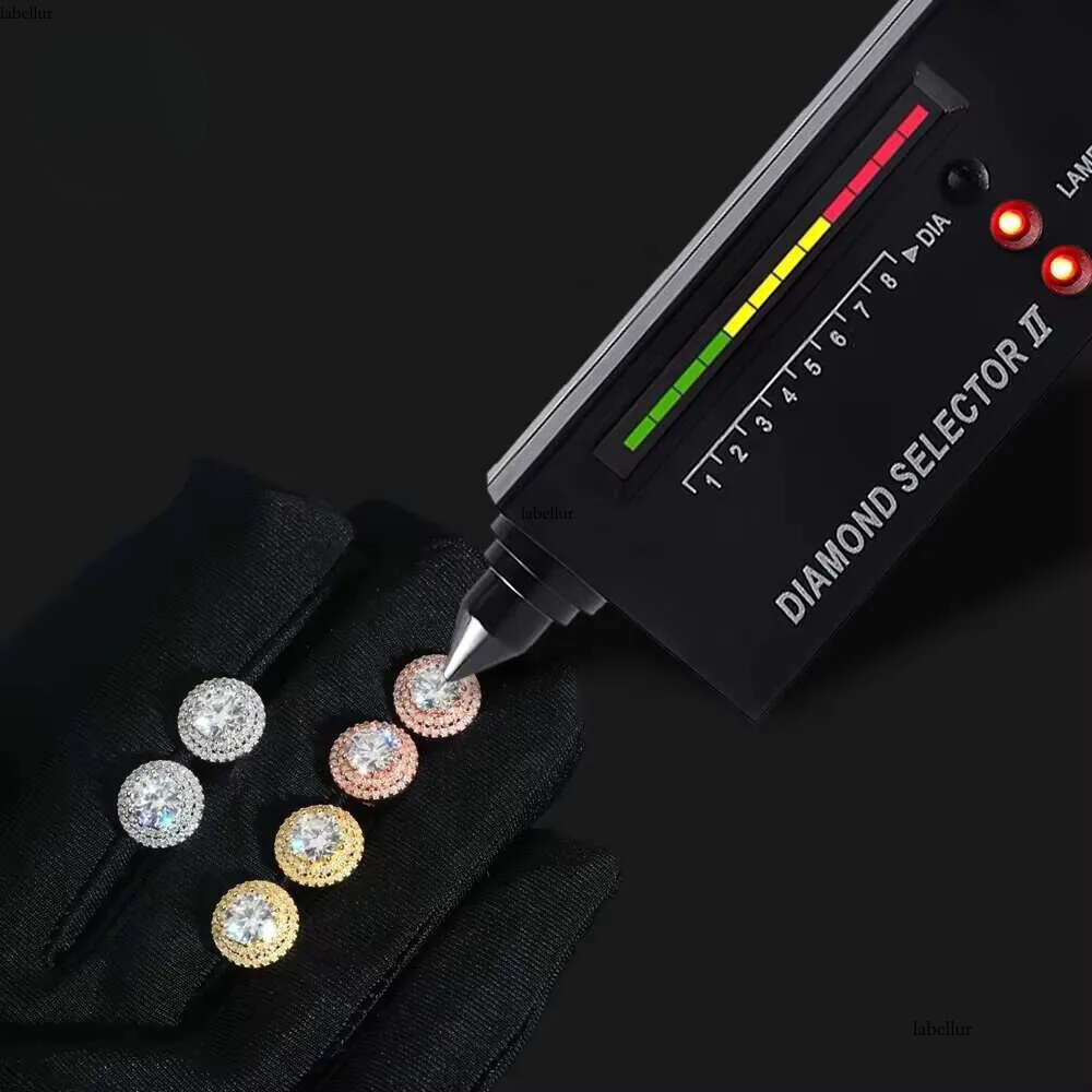 Hip Hop Jewelry Iced Out Screw Back Sterling Sier Stud VVS Moissanite Dia Earrings
